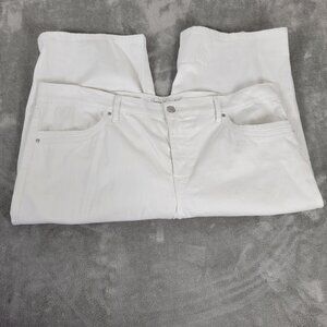 Gloria Vanderbilt Womens Shorts 18 Plus Skimmer Capri Slimming White CAP45E